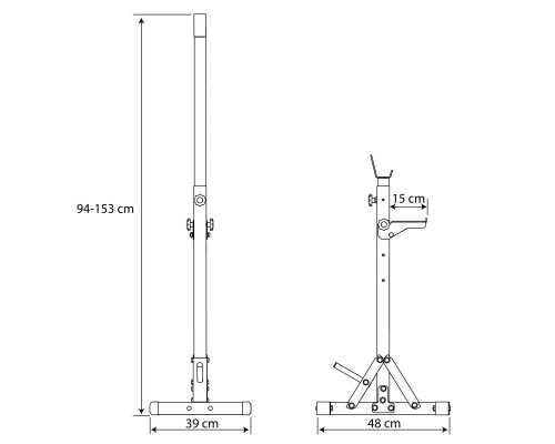 Стійки для штанги регульовані K-Sport KSH015